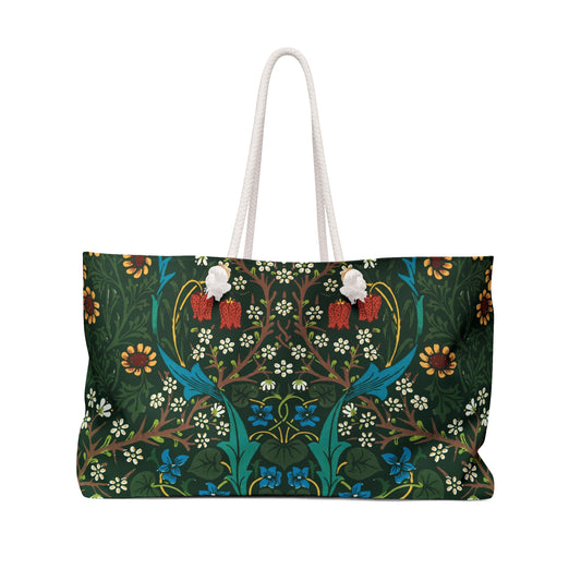 Blackthorn Floral Weekender Bag | William Morris Botanical Travel Tote