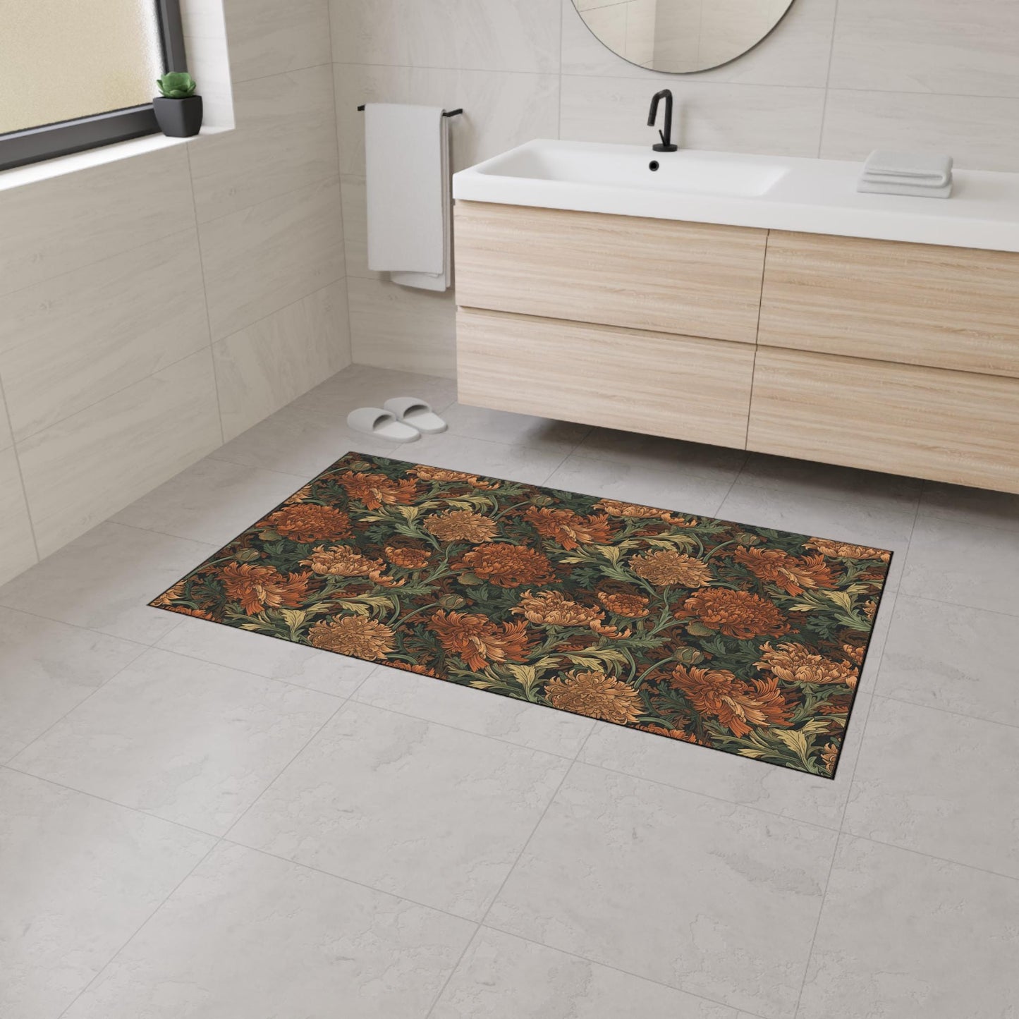 William Morris Autumn Mat, Maximalist Entry Rug