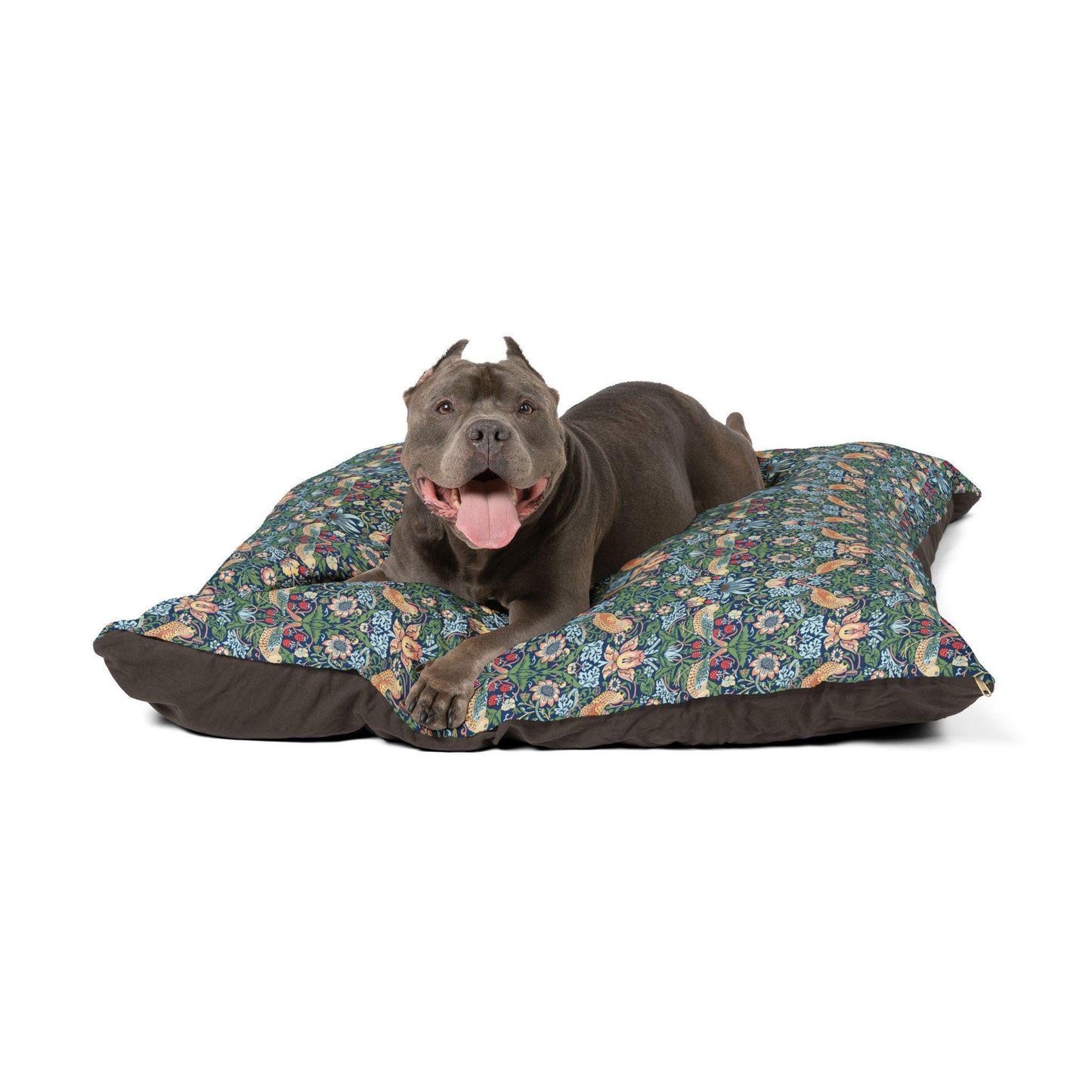 William Morris Strawberry Thief Dog Bed: Machine Washable Pet Cushion