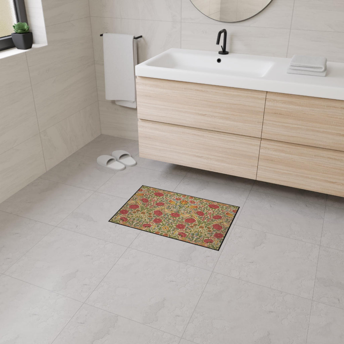 William Morris Roses Mat, Maximalist Entry Rug