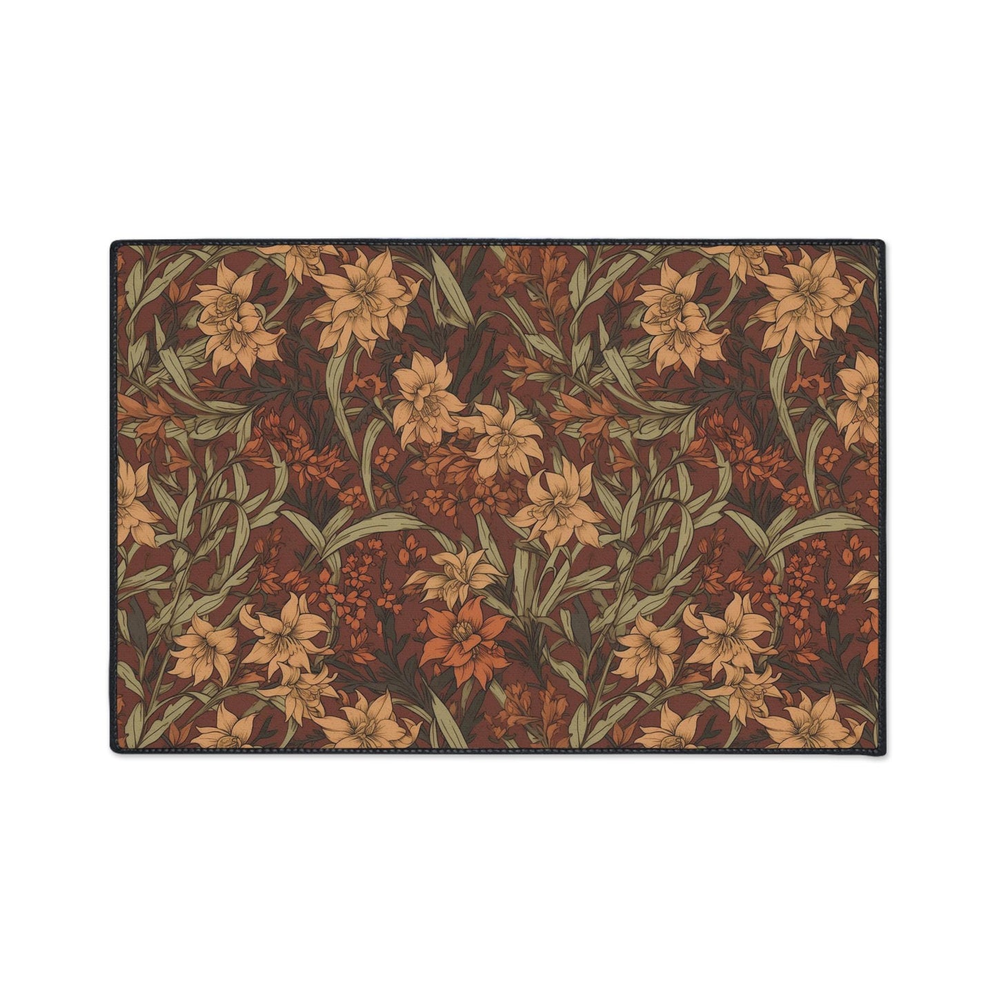 Autumnal William Morris Floor Mat: Arts and Crafts Rug