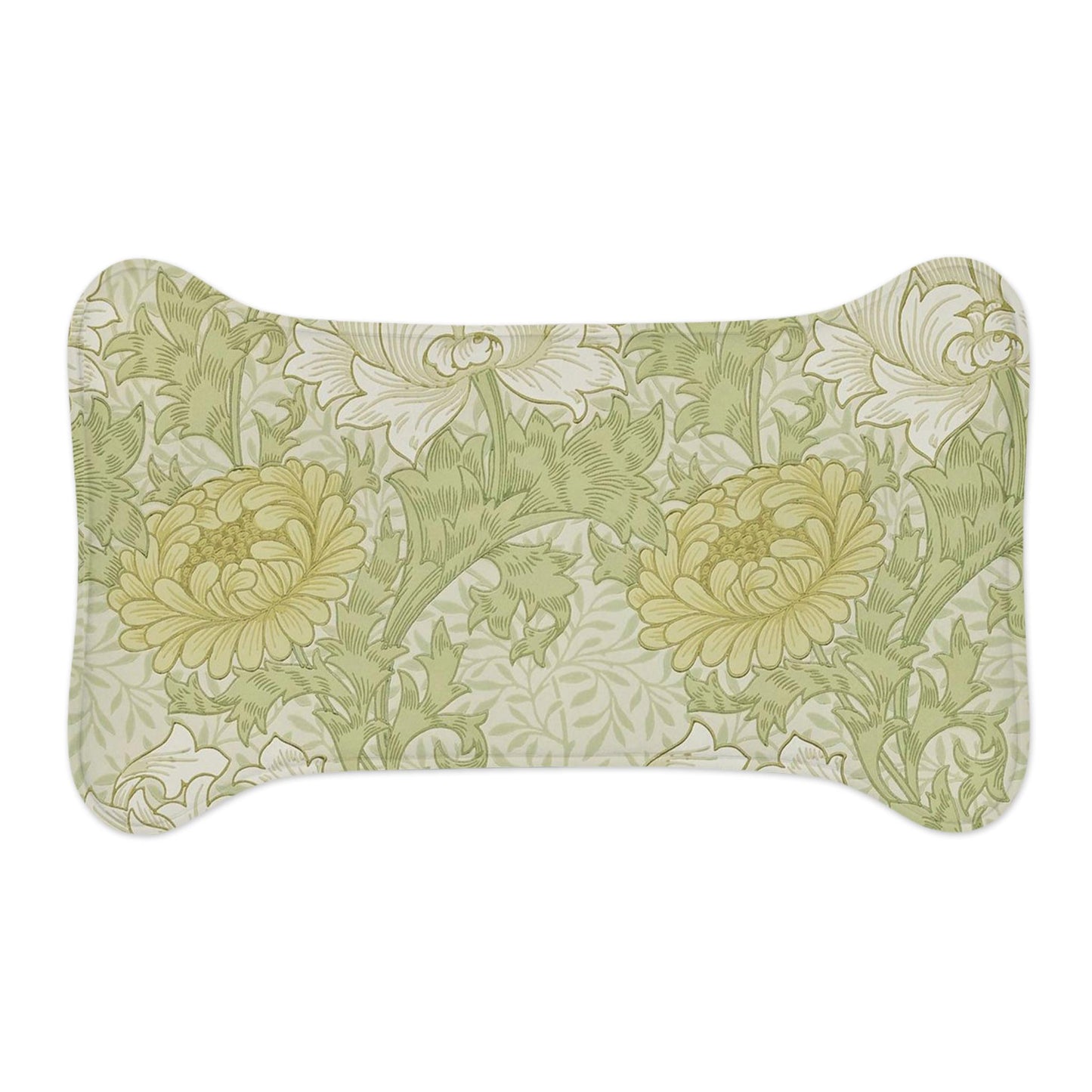 William Morris Pet Feeding Mat: Chrysanthemum Floral Memory Foam Dog Cat Placemat