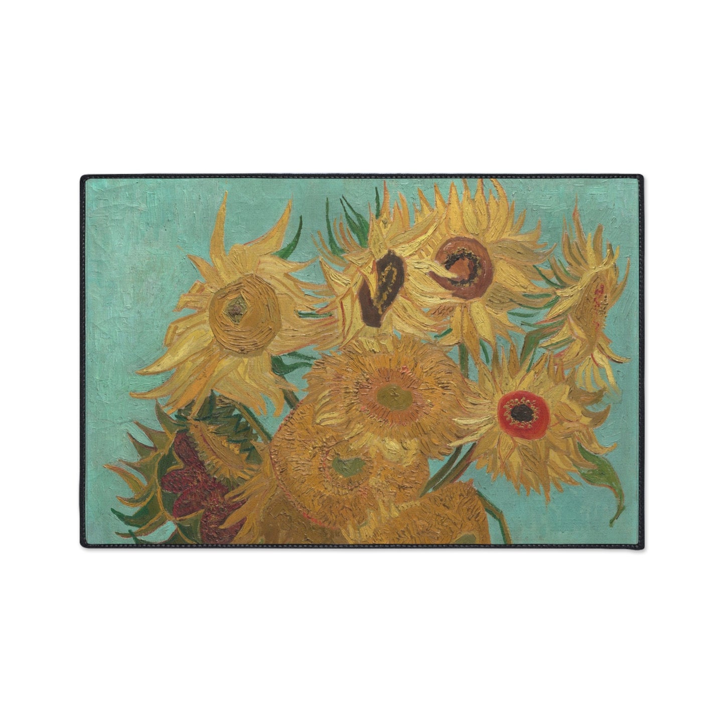 Van Gogh Sunflowers Heavy Duty Floor Mat/ Maximalism Famous Art Rug