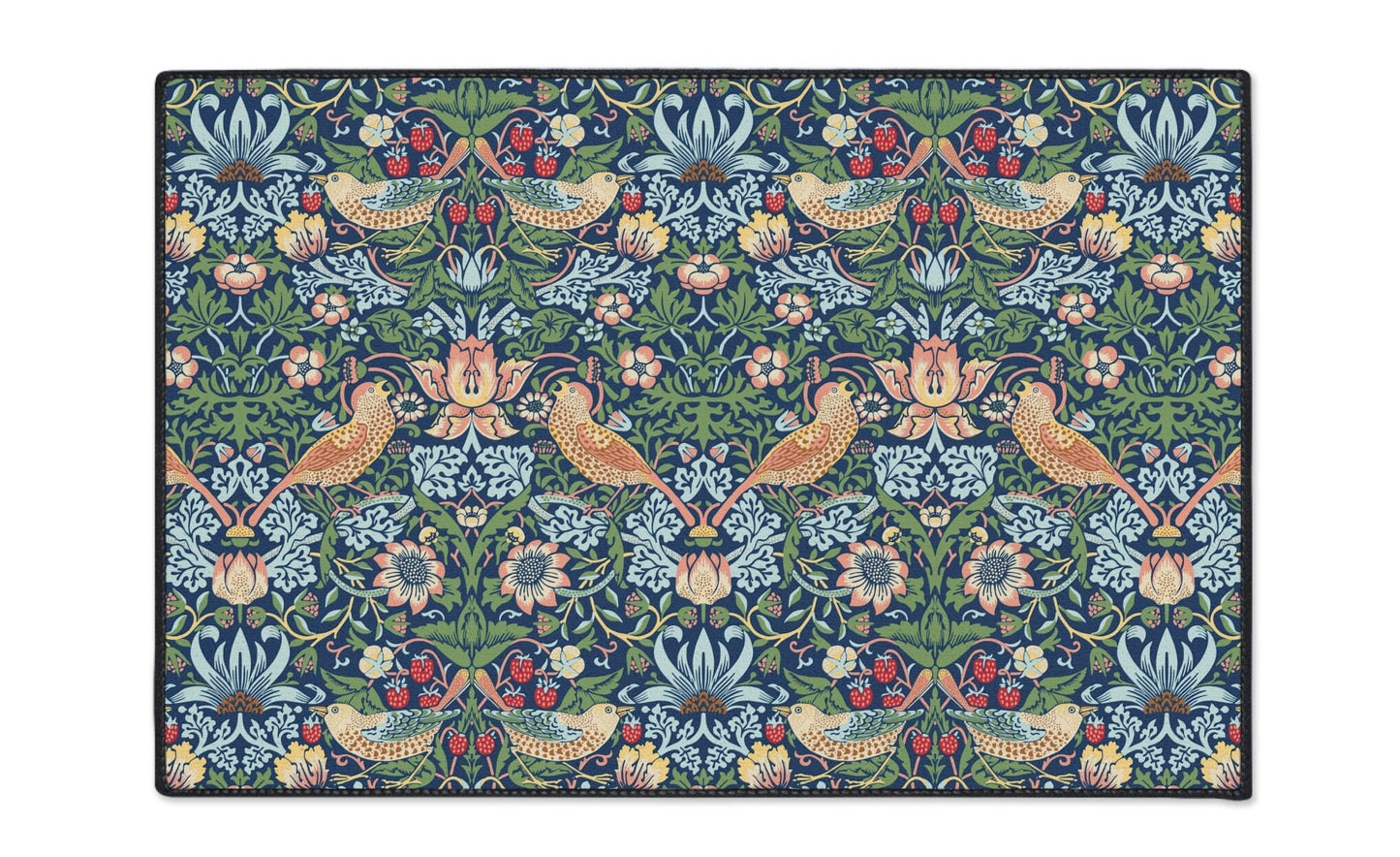Strawberry Thief Floor Mat: William Morris Arts & Crafts Rug