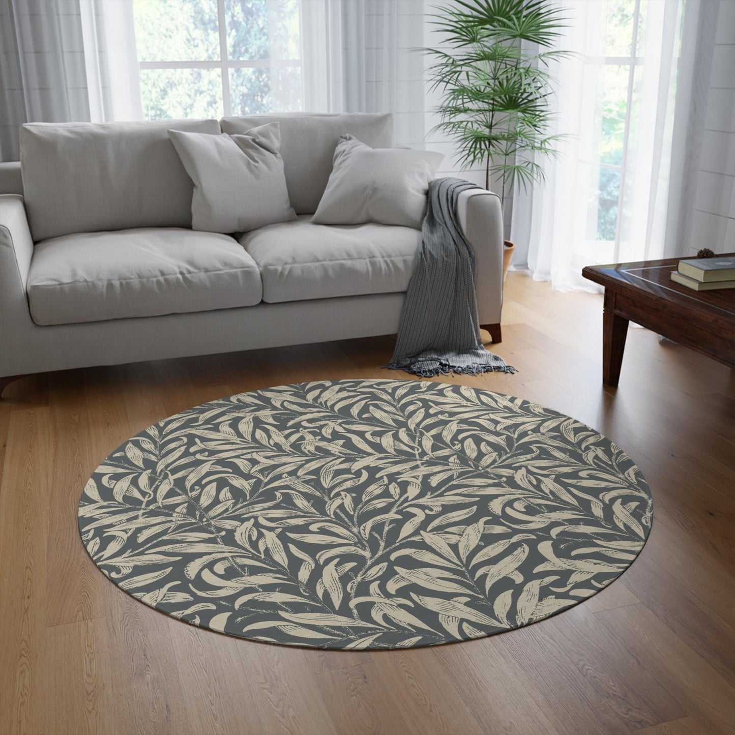 Willow Boughs Rug, William Morris Round Chenille rug