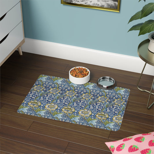 William Morris Pet Mat: Kennet Arts & Crafts Boho Food Mat