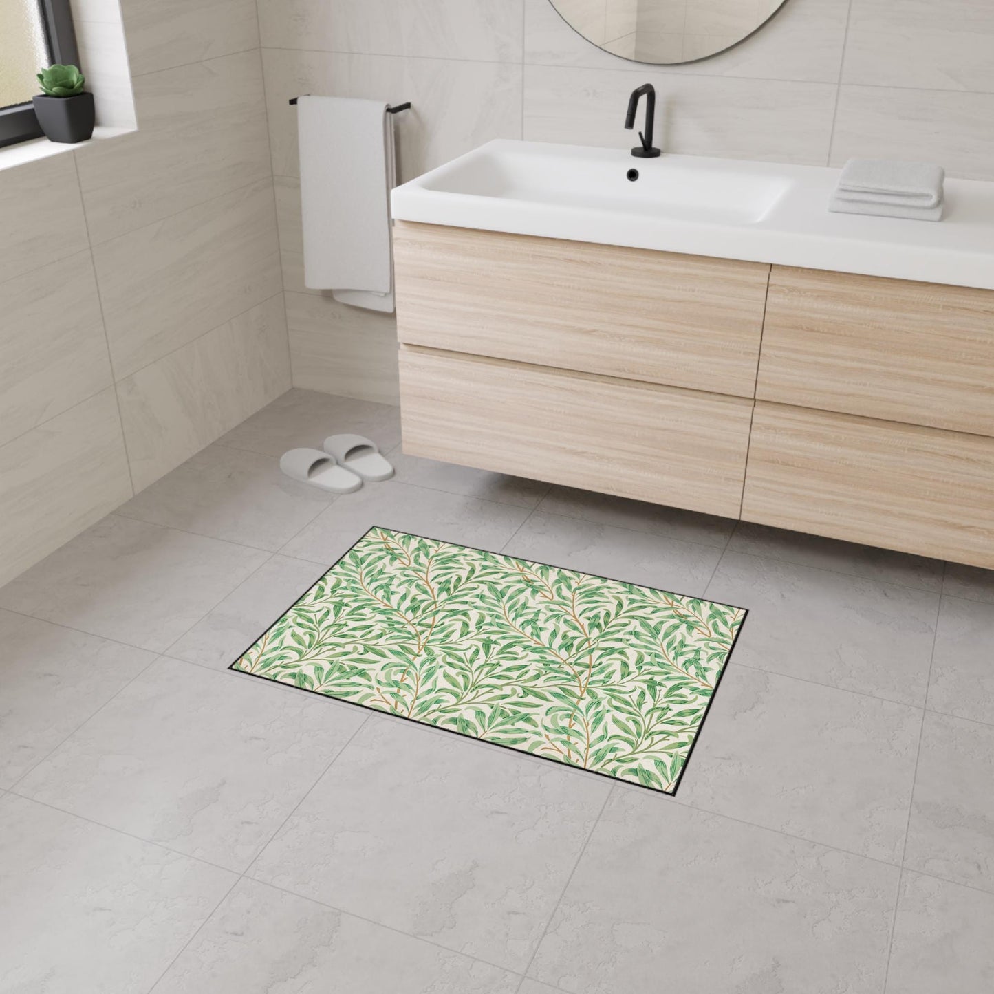 Willow Boughs Floor Mat: William Morris Arts & Crafts Rug