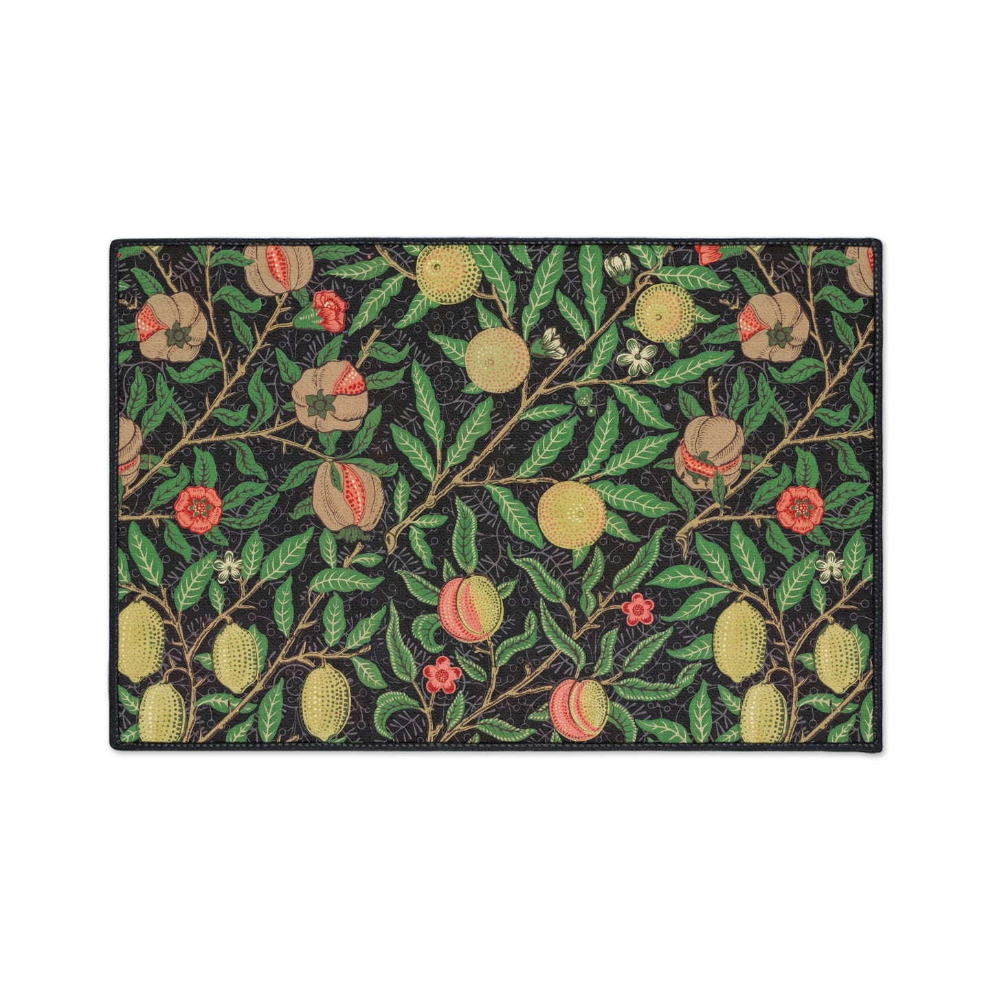 William Morris Fruit Floor Mat: Pomegranate & Lemon Kitchen Rug