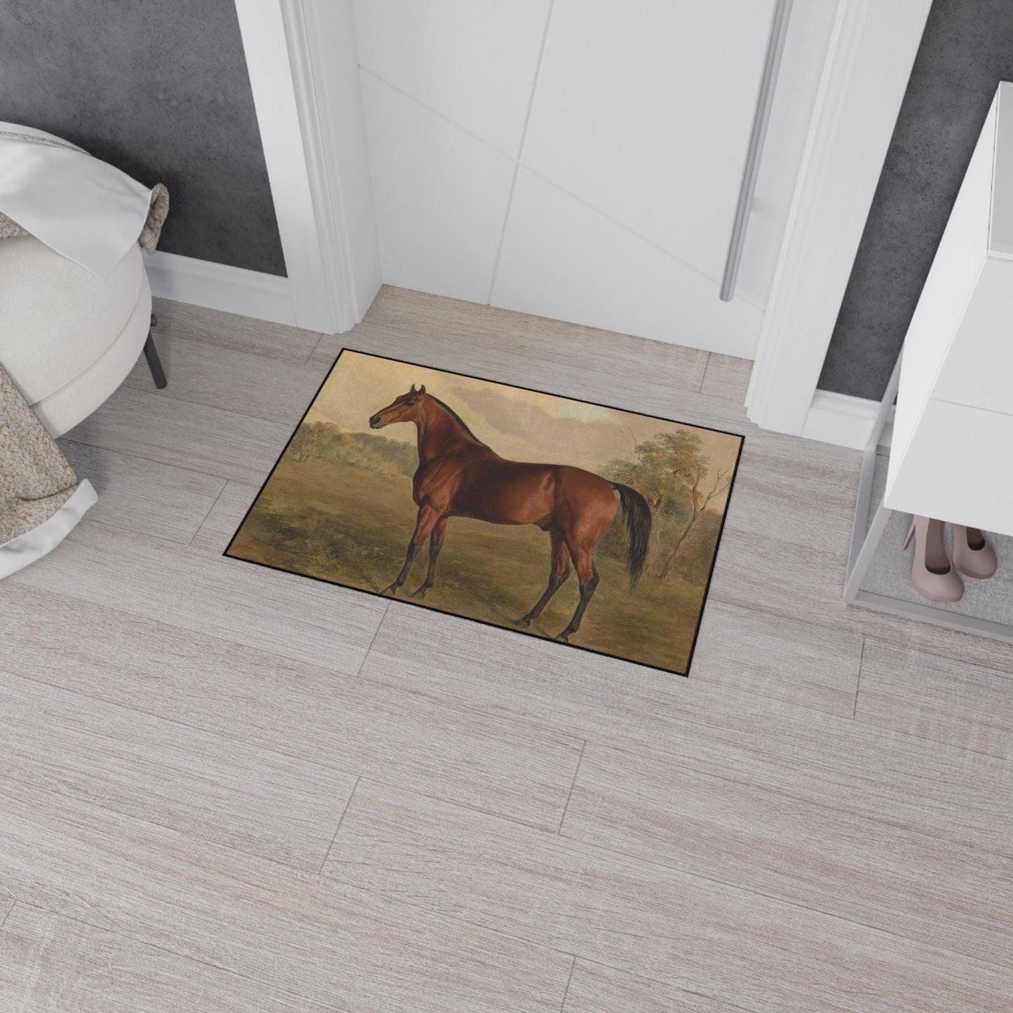 William Berraud Horse Rug: Equestrian Entry/ Kitchen Bath Mat