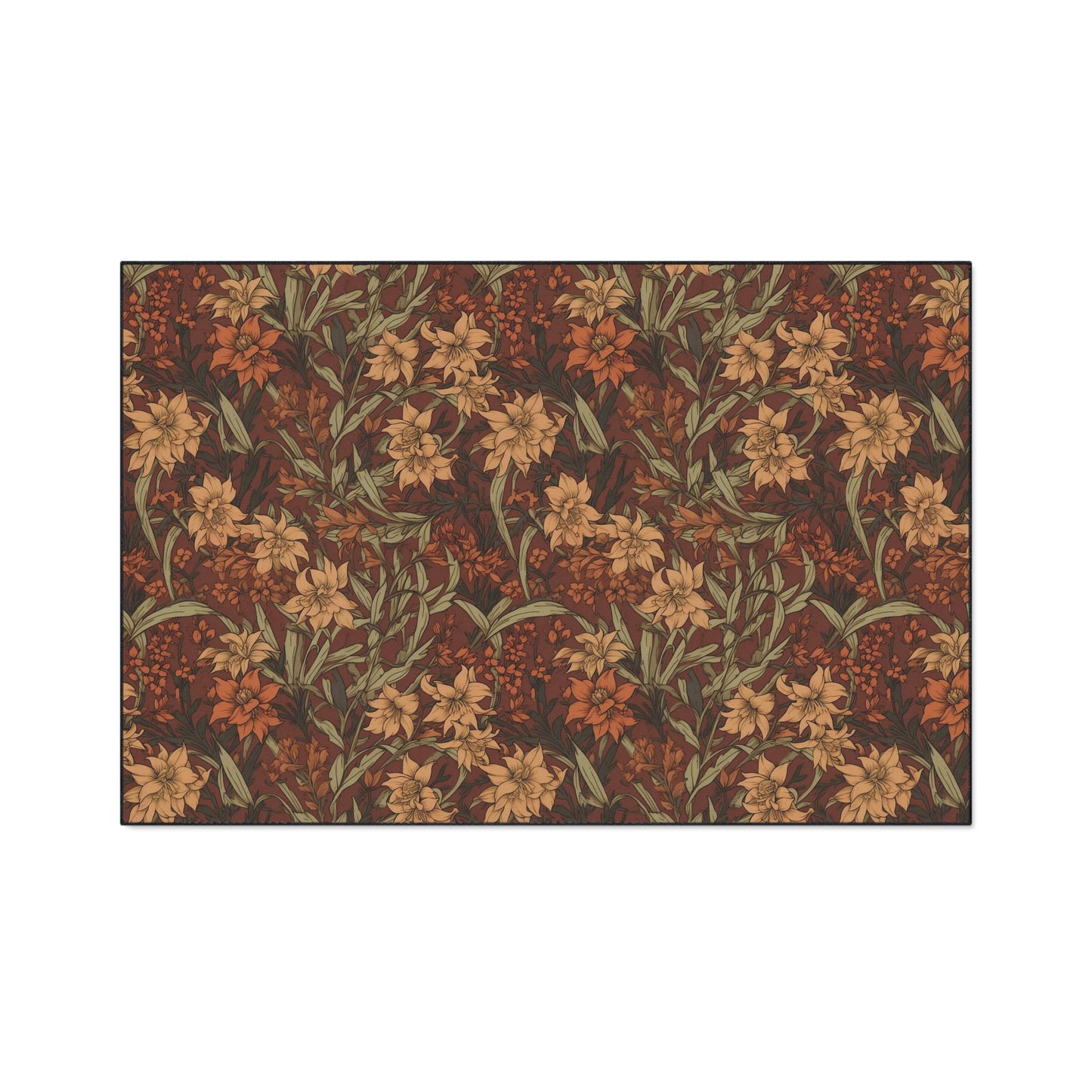 Autumnal William Morris Floor Mat: Arts and Crafts Rug