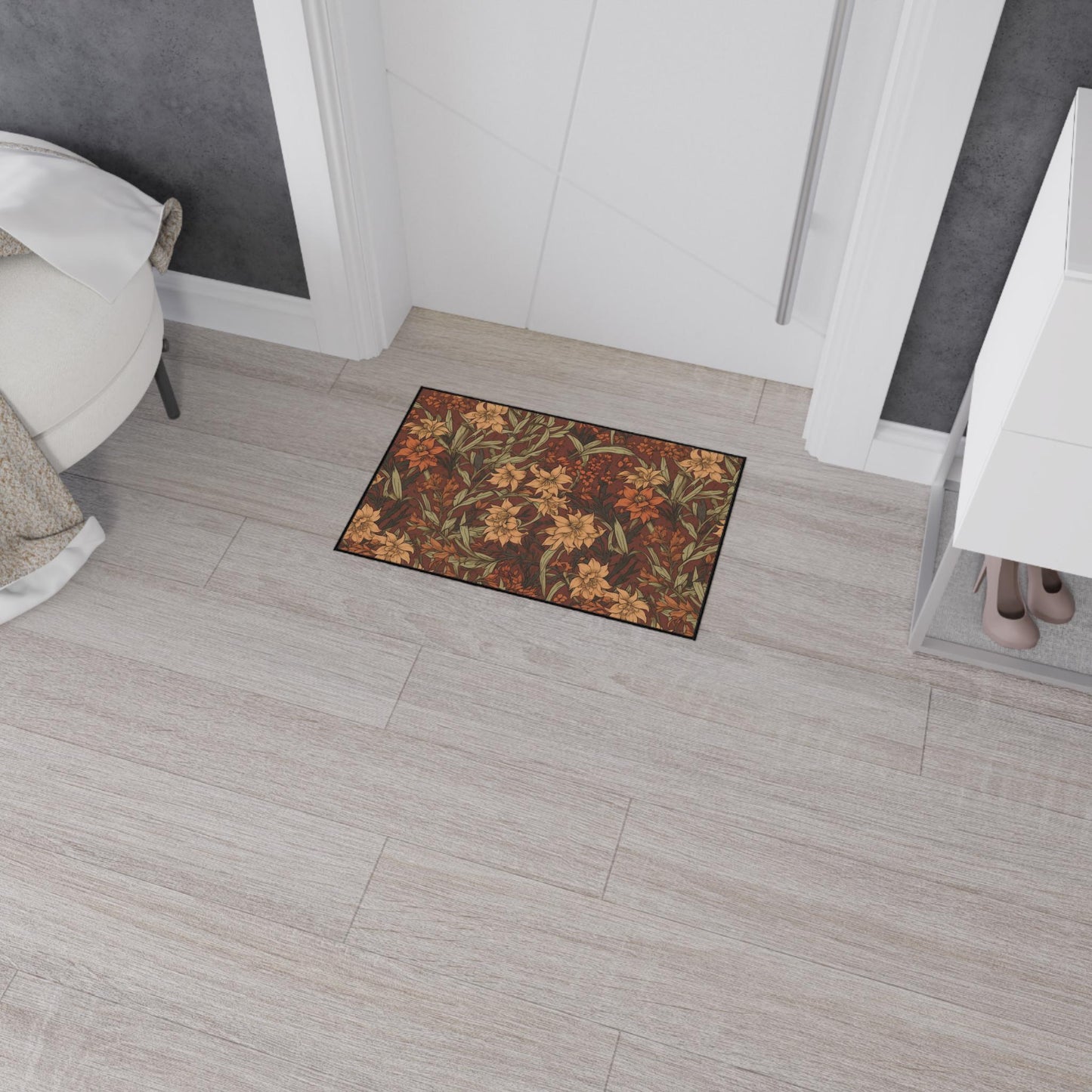 Autumnal William Morris Floor Mat: Arts and Crafts Rug