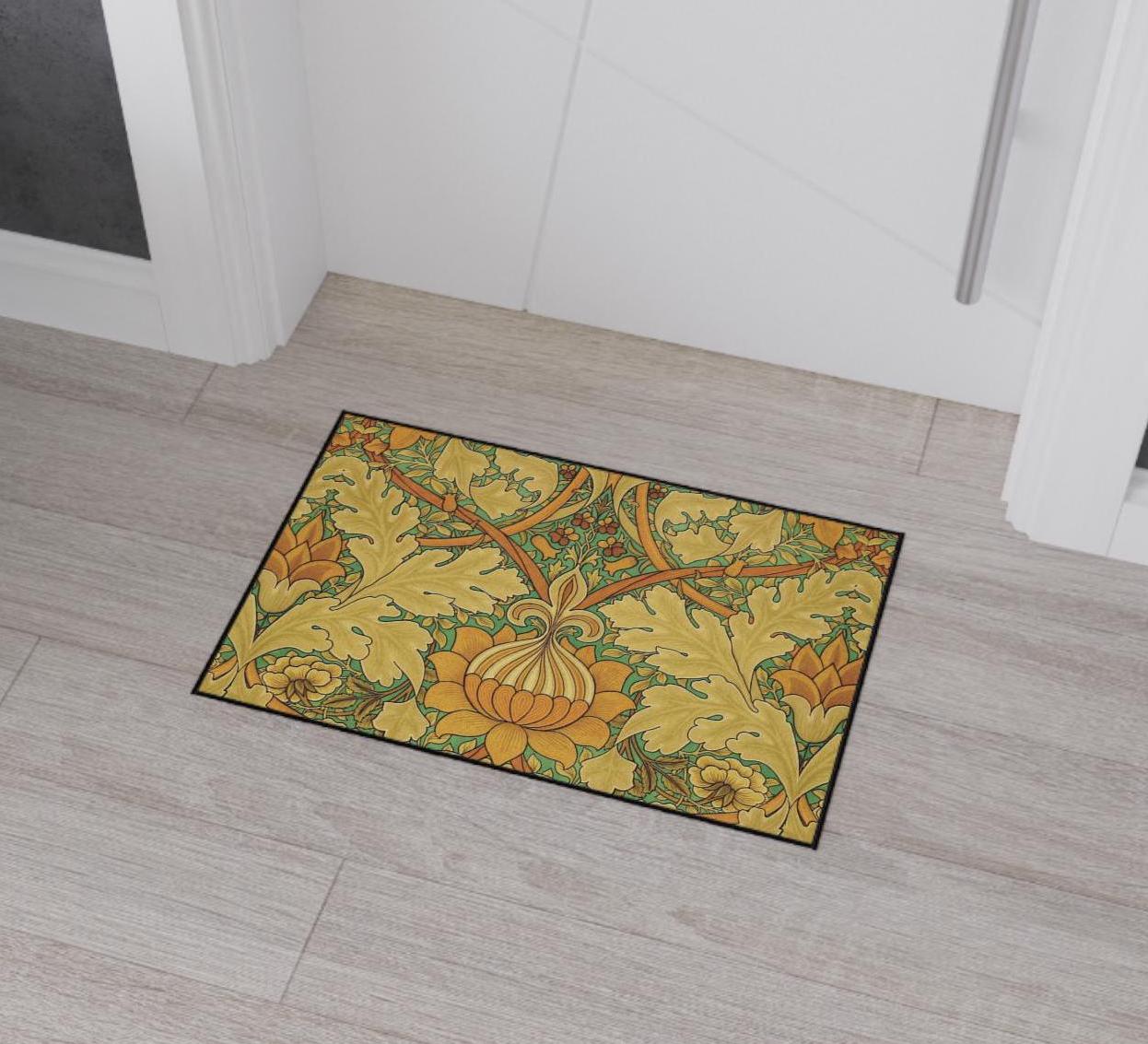 William Morris St James Mat: Autumn Floral Art Nouveau Rug