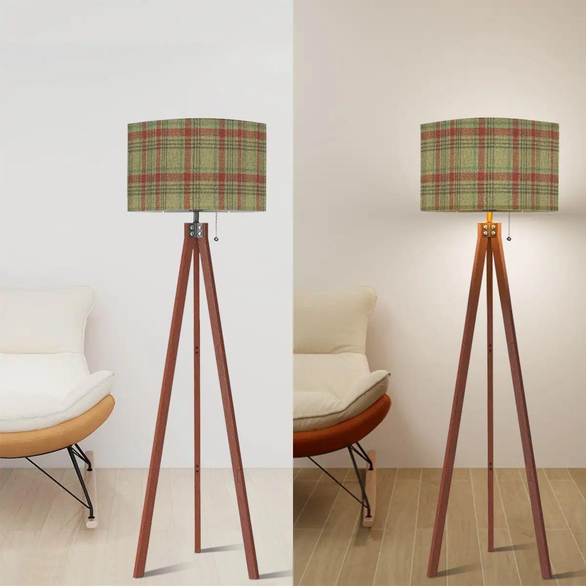 Tartan Plaid Tripod Floor Lamp (Made in USA) Plaid
