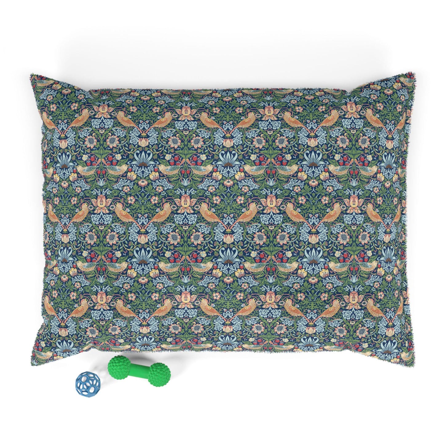 William Morris Strawberry Thief Dog Bed: Machine Washable Pet Cushion