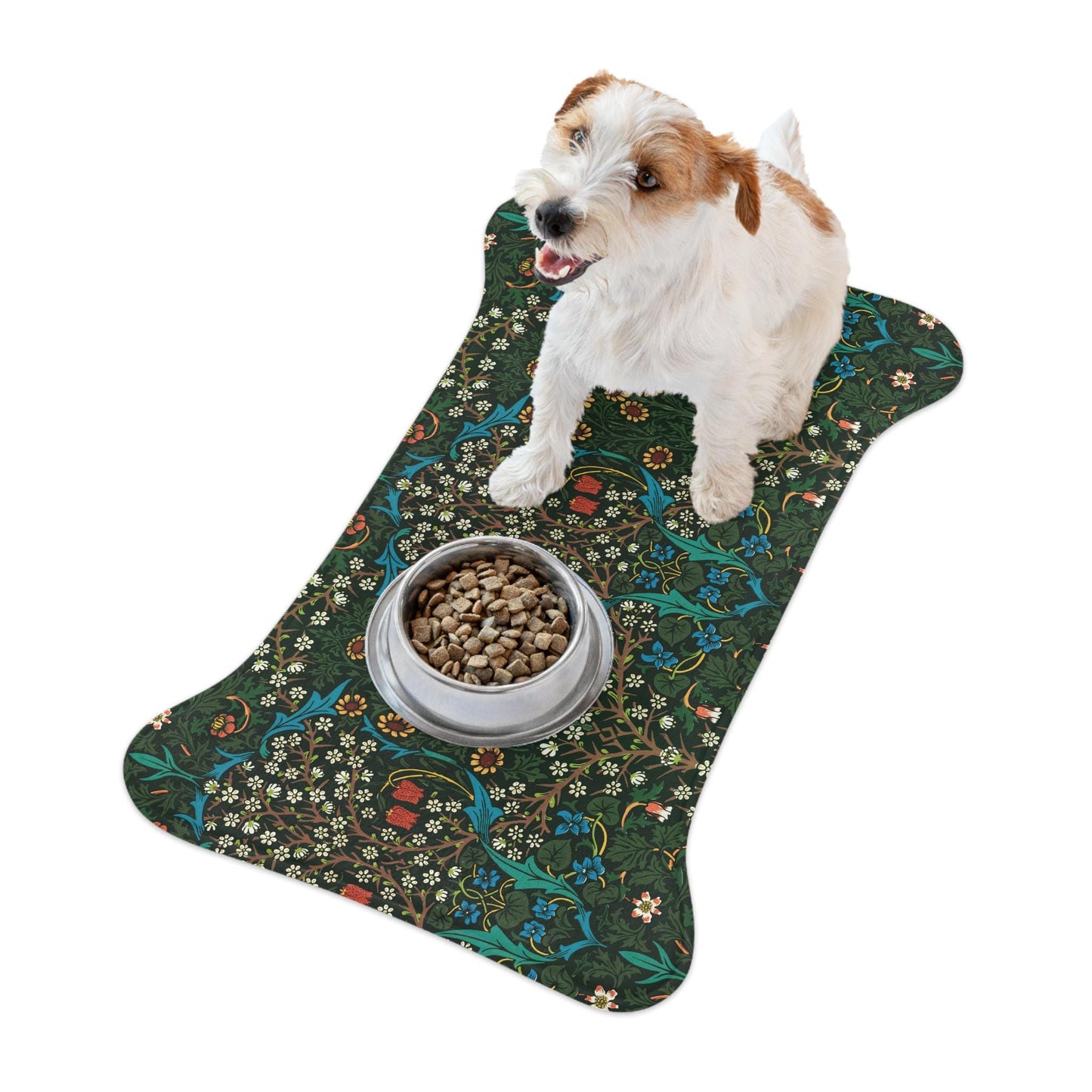 William Morris Pet Feeding Mat: Blackthorne Floral Design