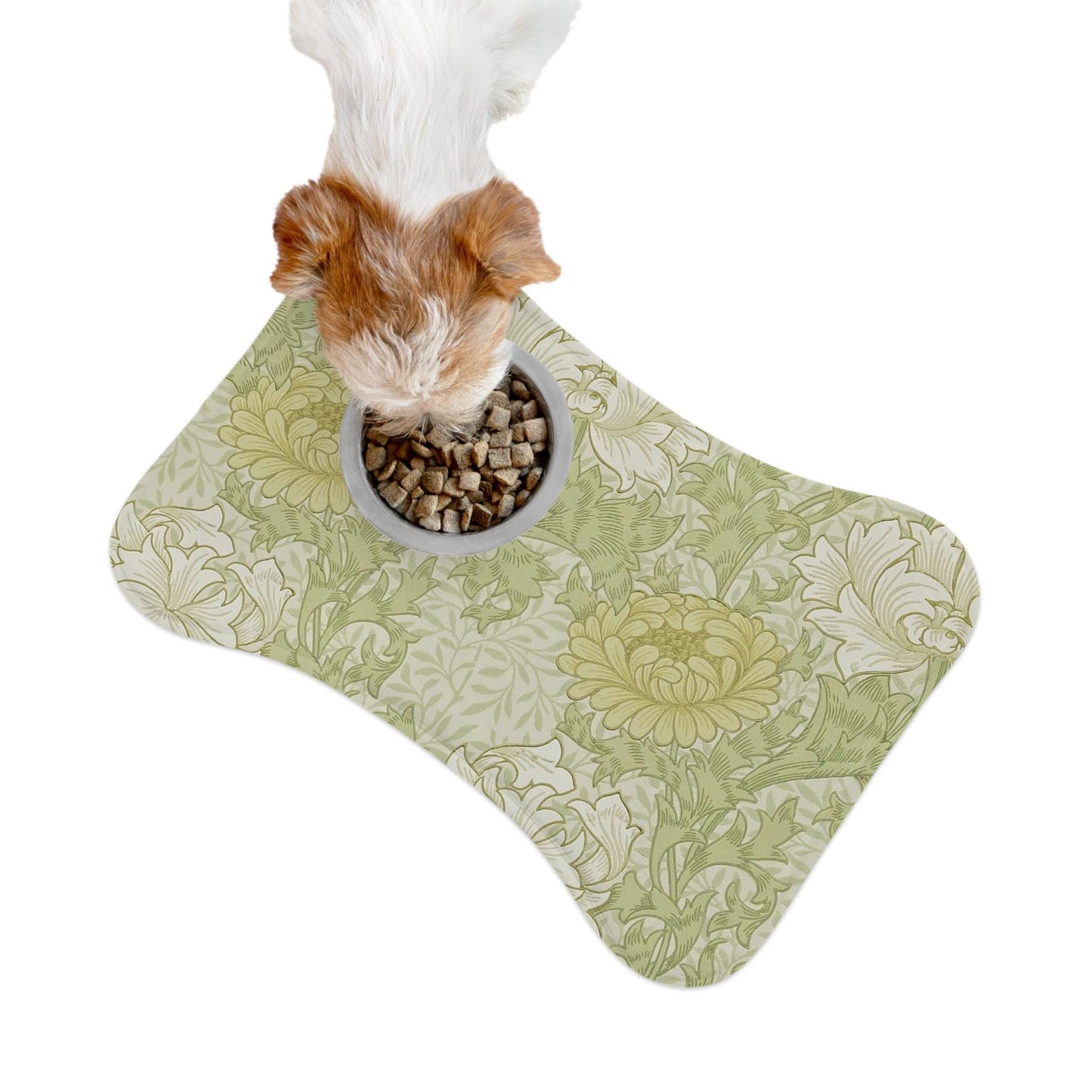 William Morris Pet Feeding Mat: Chrysanthemum Floral Memory Foam Dog Cat Placemat