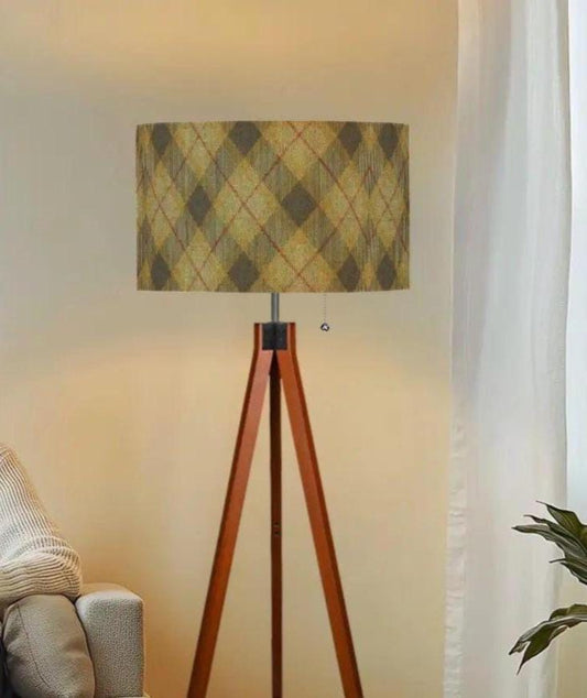 MCM Tripod Floor Lamp Argyll Tartan Plaid Made in USA