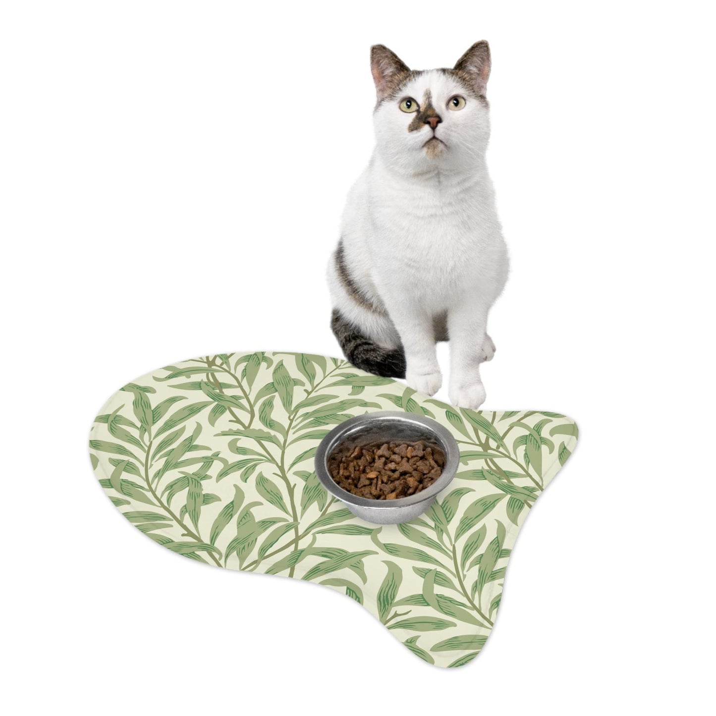 William Morris Pet Feeding Mat: Willow Boughs Green Floral Design