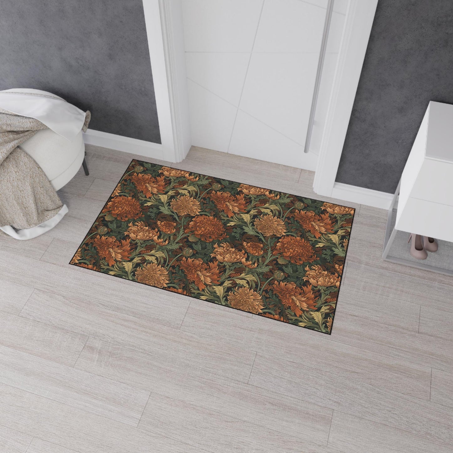 William Morris Autumn Mat, Maximalist Entry Rug