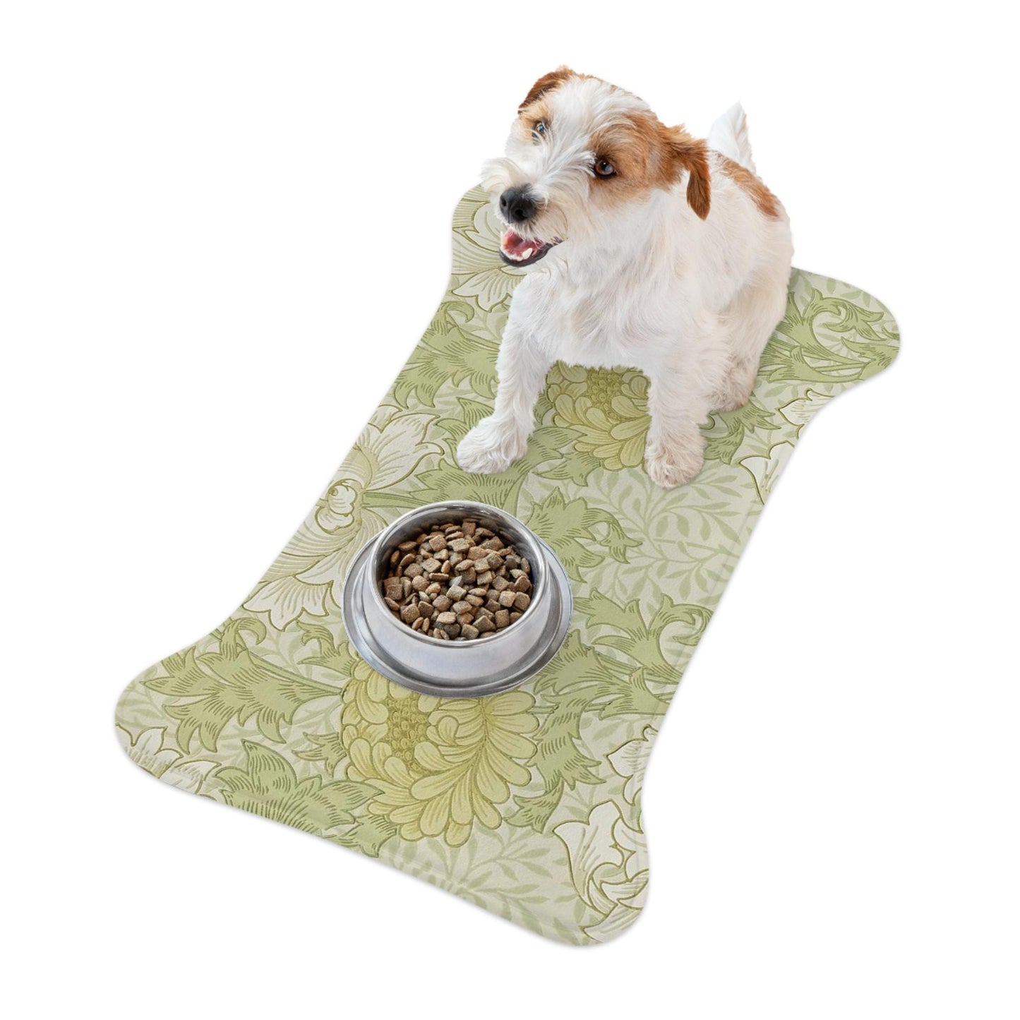 William Morris Pet Feeding Mat: Chrysanthemum Floral Memory Foam Dog Cat Placemat