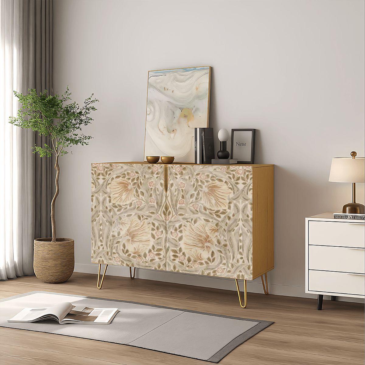 William Morris Wooden Storage Cabinet Neutral Pimpernel (Made in USA)