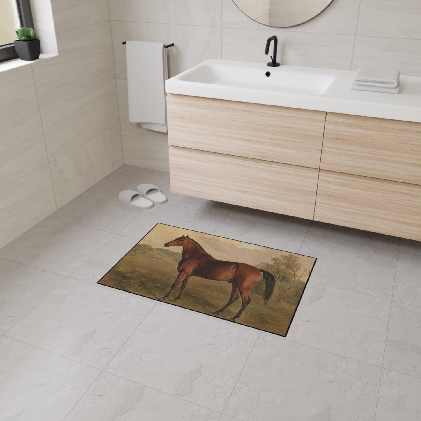 William Berraud Horse Rug: Equestrian Entry/ Kitchen Bath Mat