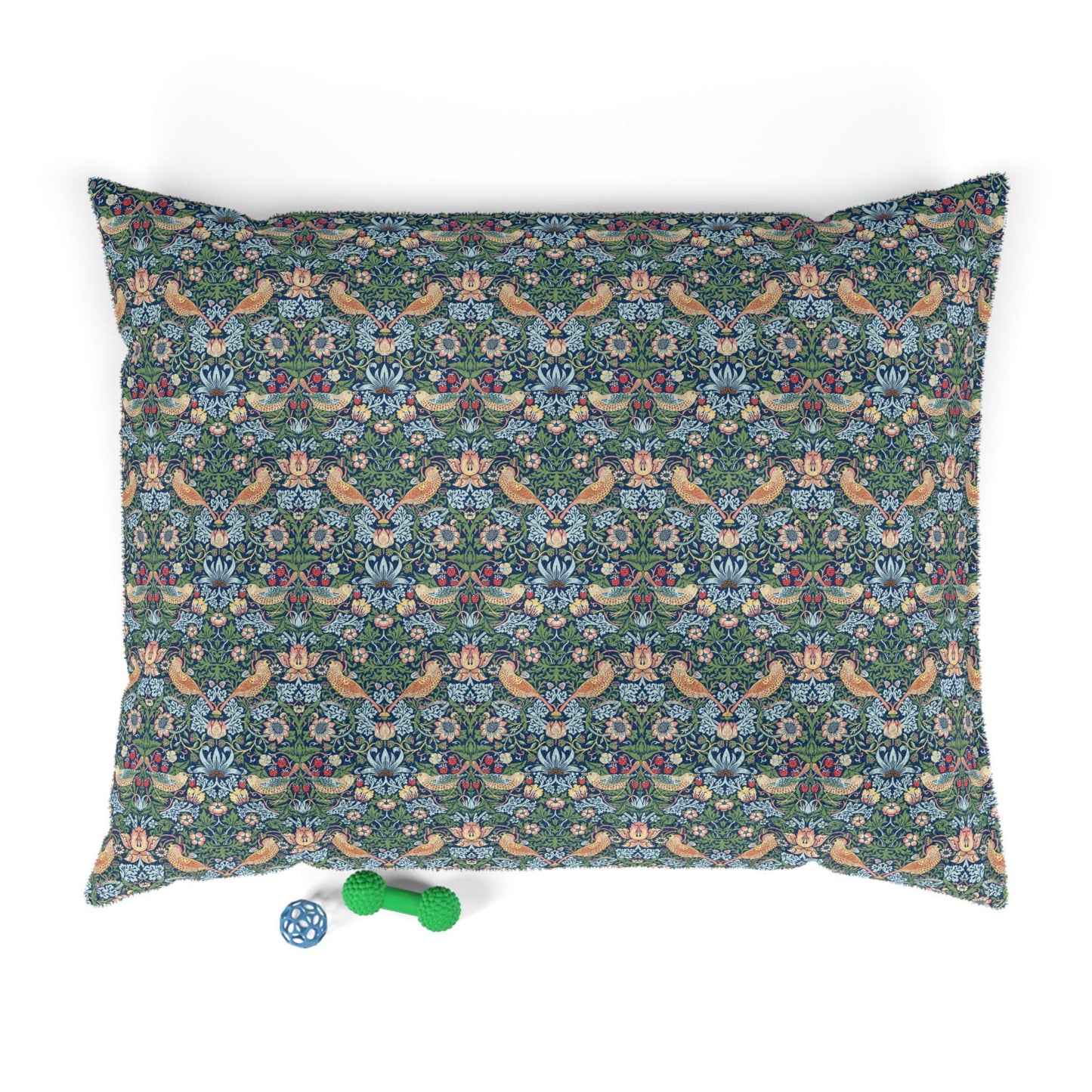 William Morris Strawberry Thief Dog Bed: Machine Washable Pet Cushion