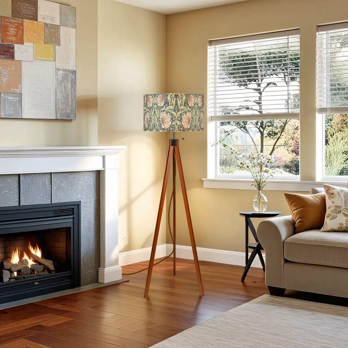 Tripod Floor Lamp (Made in USA) Salmon Pimpernel