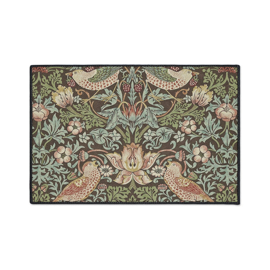 William Morris Brown Strawberry Thief Mat: Arts & Crafts Style