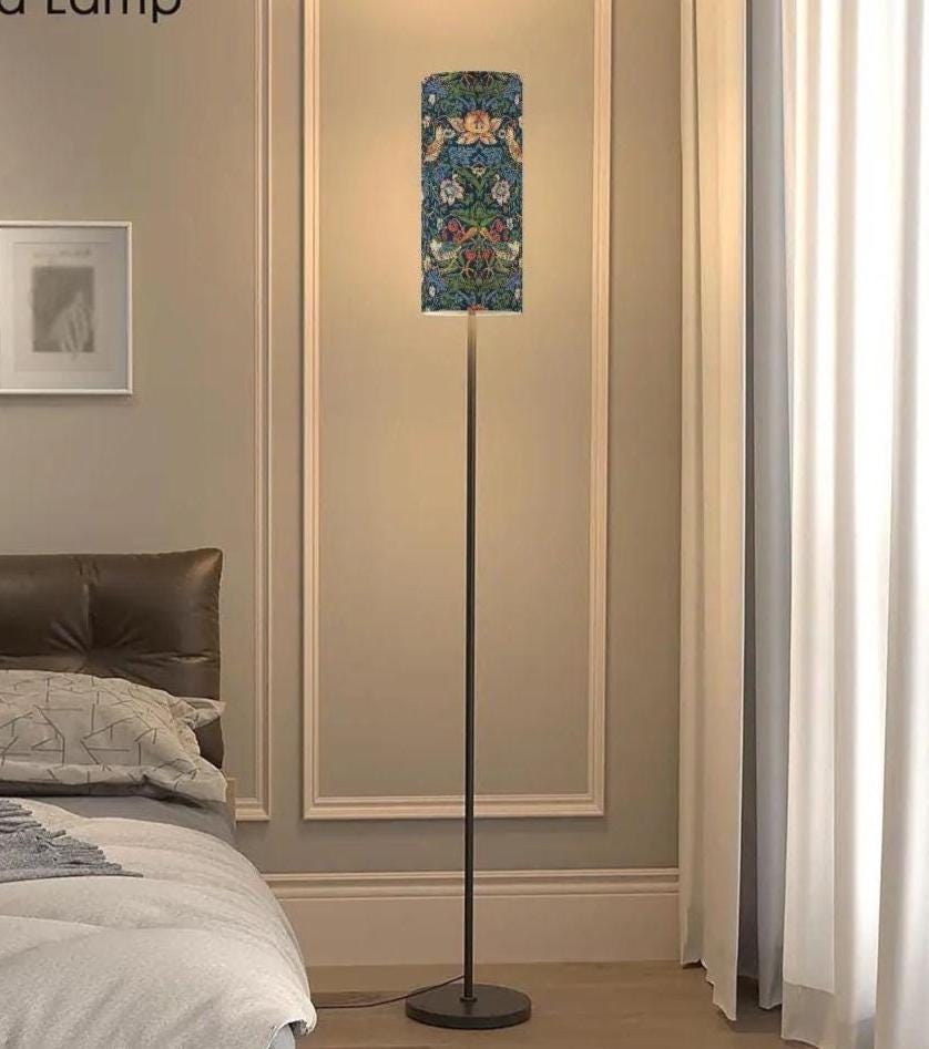 Floor Lamp Modern Standing Lamp (Made in USA) Strawberry Thief
