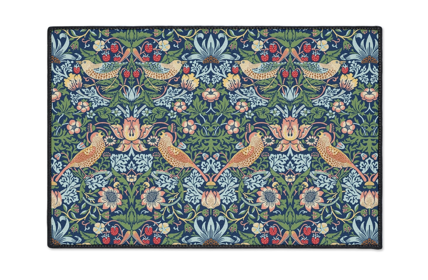 Strawberry Thief Floor Mat: William Morris Arts & Crafts Rug