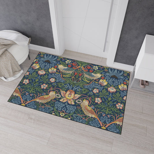 William Morris Strawberry Thief Floor Mat: Arts & Crafts Rug, Non-Slip