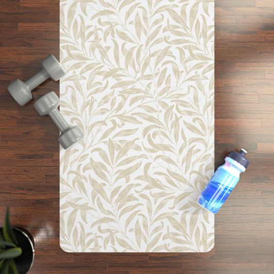 William Morris Yoga Mat: Willow Bough Floral Art Nouveau, Eco-Friendly Rubber